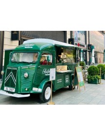 11.5 feet Citroen kitchen electric dining car Coffee vending car, food bus, catering car  Retro Citroen  Franchised catering vehicle